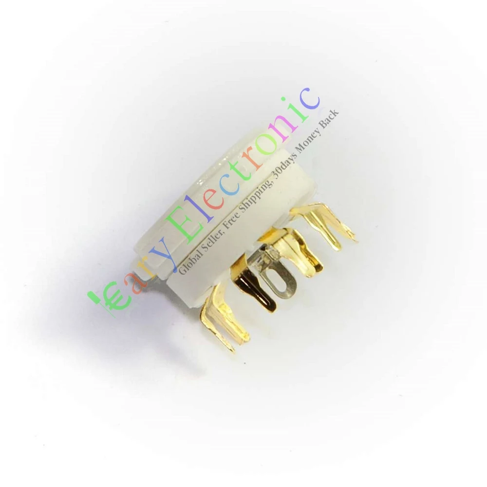 Опт и розница 4 шт. 9 Pin PCB Золотая вакуумная трубка розетка для SHUGUANG 12AX7 12AU7 аудио
