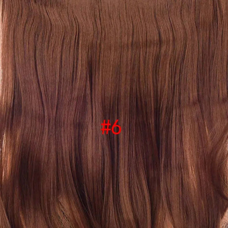 color 6 Silike 60 см растягивается волнистые Волосы на заколках Kanekalon Синтетические пряди для наращивания волос 17 чисто Цвета 190 г 4 Зажимы/шт термостойкие Волокно для женщин доступны синтетические волосы - Цвет: color 6