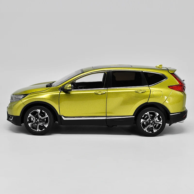 1:18 игрушка из сплава Honda CRV модель автомобиля SUV белая желтая Авторизованная