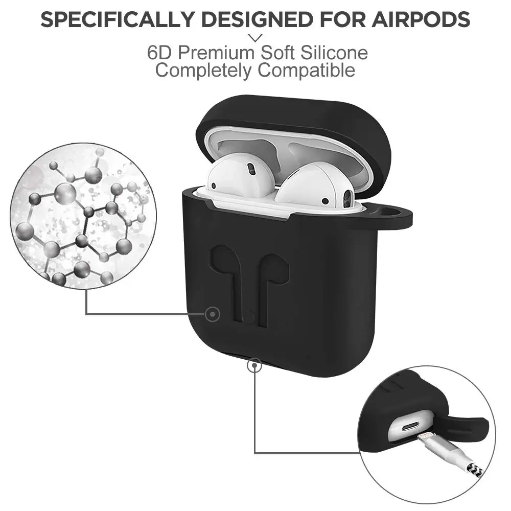 9 в 1 Airpods чехол и Аксессуары Анти потерянный ремешок шнурок силиконовый защитный