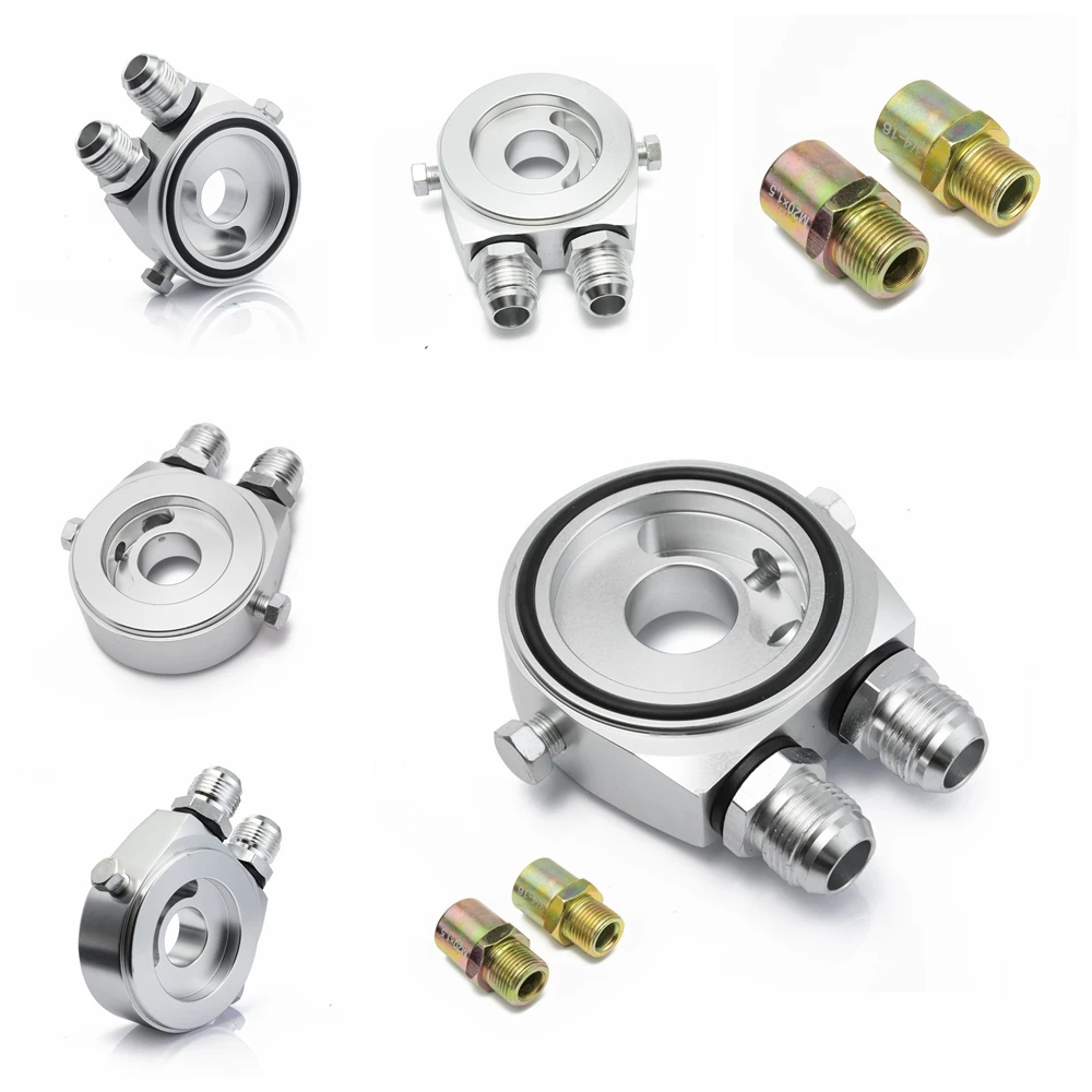 Универсальный Автомобильный Алюминиевый Масляный фильтр AUTOFAB сэндвич-адаптер