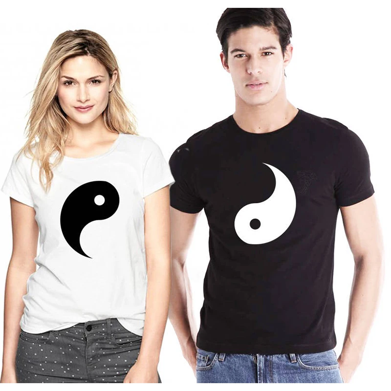 EnjoytheSpirit футболка для пары Yin Yang рубашки отношений подарок нее и его одинаковый