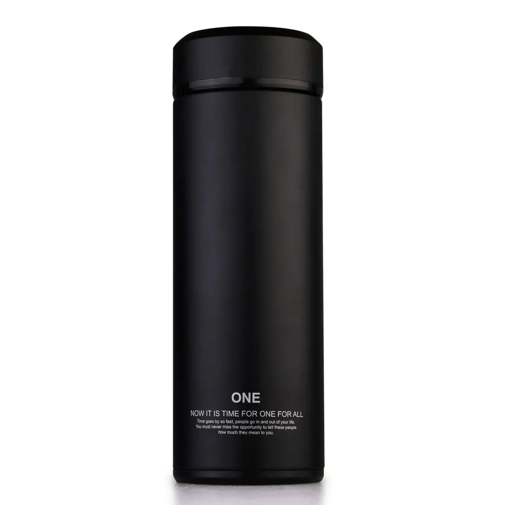 Black OneIsAll 320 мл Термос-бутылка для воды, чашка со стеклянным вкладышем, термос-кружка, чашка для кофе, вакуумная фляжка из нержавеющей стали, кружка, термокружки - Цвет: Black