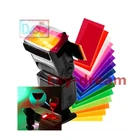 Универсальный 12 наборов Цвет фильтры карты рассеиватель + лента-липучка Magic Tape + резинка для YN560 SB900 600EX Flash Фото Лампа для вспышки