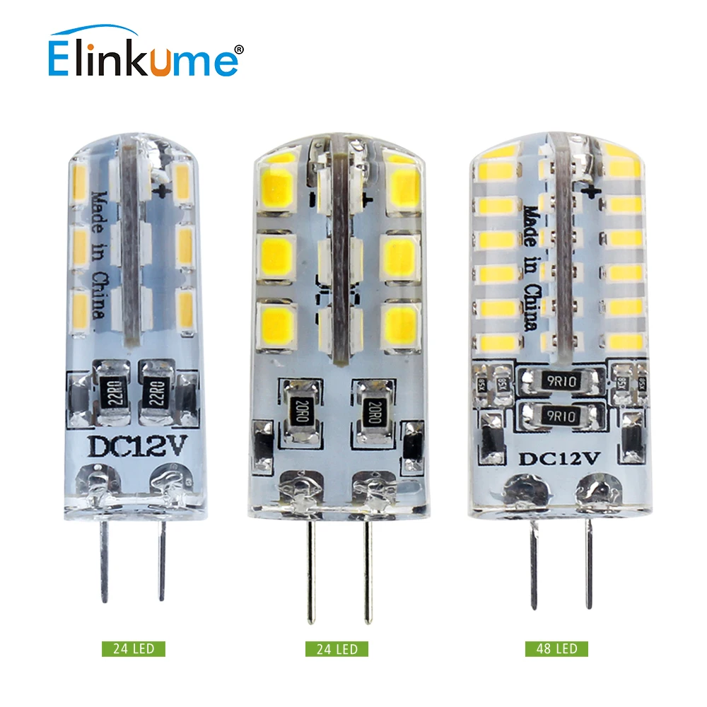 Фото Elinkume G4 светодиодный лампы 2 Вт 3 3014 2835 мини светодиодные 24 шт. 48 чип Elinkume G4 светодиодный лампы 2 Вт 3 3014 2835 мини светодиодные 24 шт. 48 чип