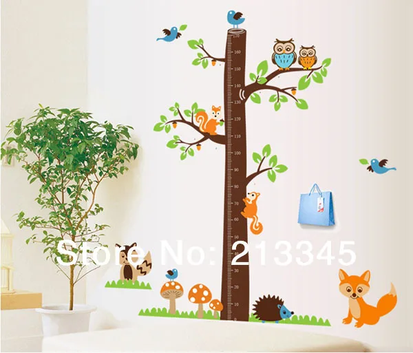 [Fundecoration] новые продукты большая сова белка настенные наклейки детская комната