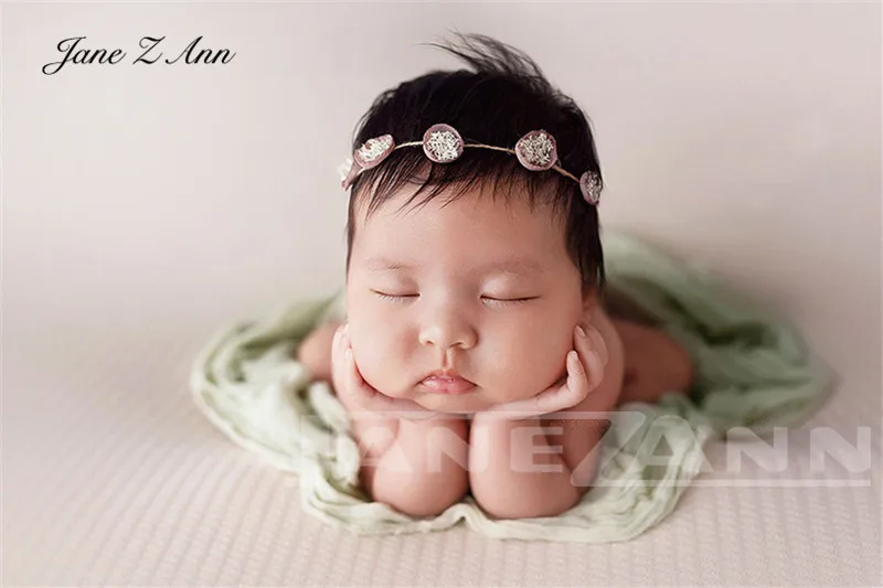 Jane Z Ann-Diadema de mini p&eacute;talos multicolor hecha a mano, ACCESORIOS FOTOGR&Aacute;FICOS para reci&eacute;n nacidos, accesorios para el cabello-0