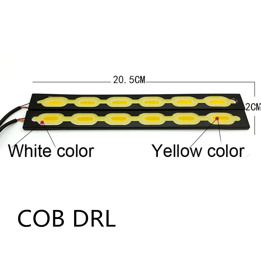 

2 шт./лот COB DRL светодиодные Автомобильные дневные ходовые огни Автомобильные фары Автомобильные дневные ходовые огни