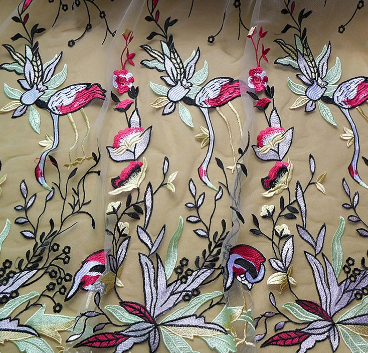 GLace 3Y/lot - Красочная вышивка на сетчатой ткани для украшения свадебных платьев и модных аксессуаров TX172.