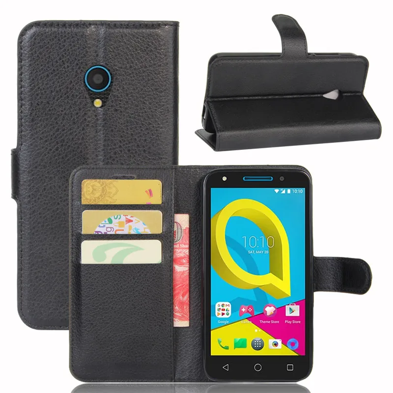 Для Alcatel U5 4G чехол 5 0 дюймов кошелек Обложка на заднюю панель из искусственной