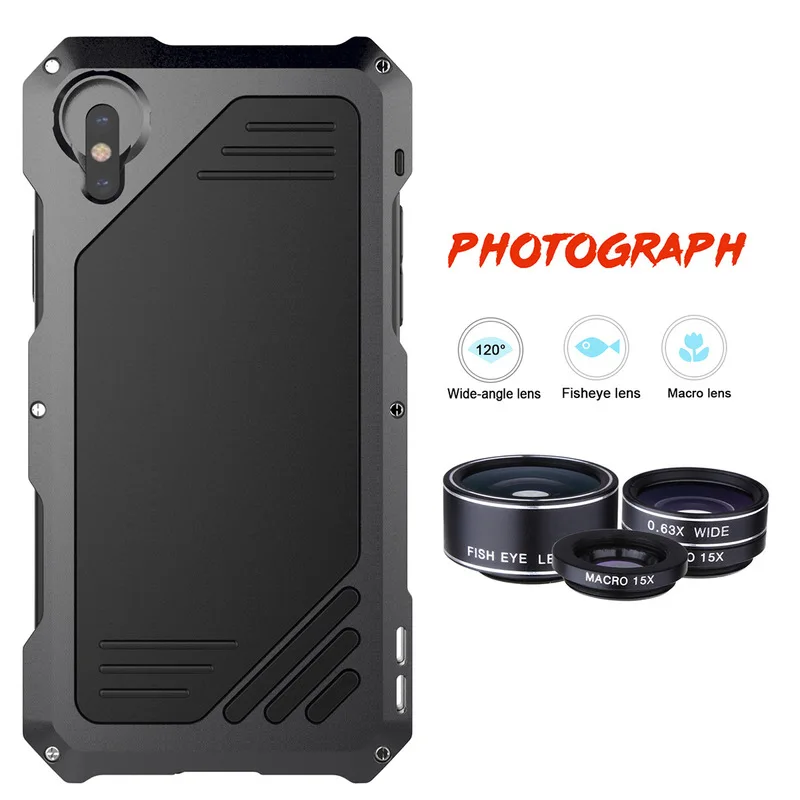 NENG роскошный 3 доказательства камеры Lentes Kit Dirt Shock водонепроницаемый чехол для