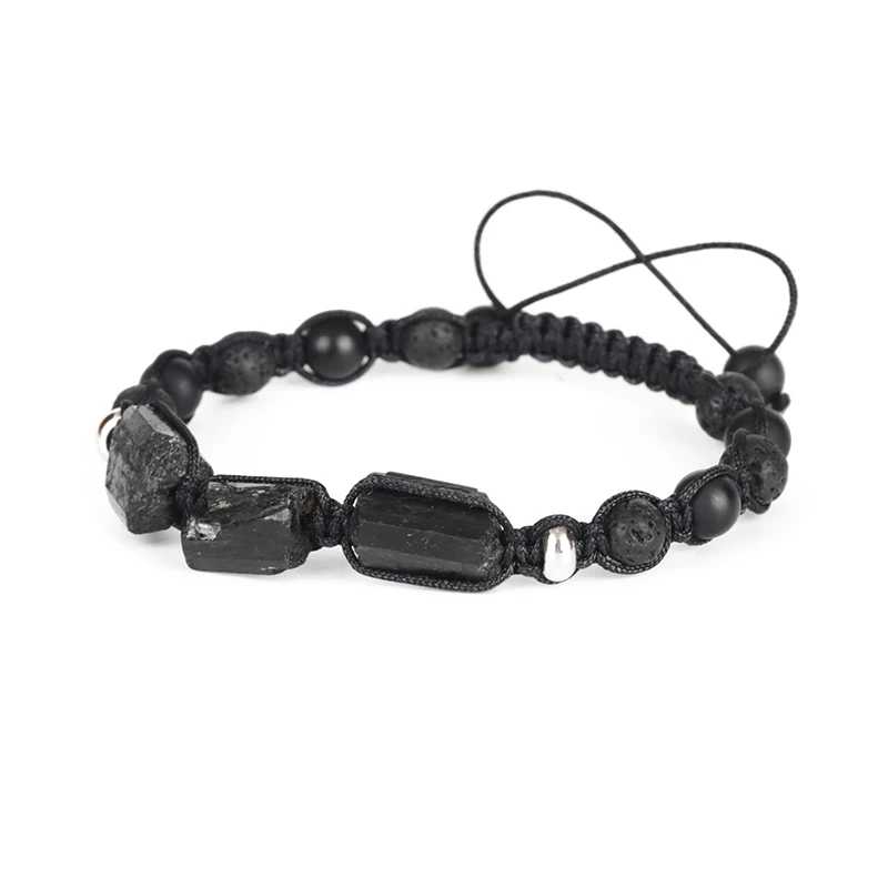 Натуральный черный турмалин исцеляющий камень Матовый оникс чередование лава