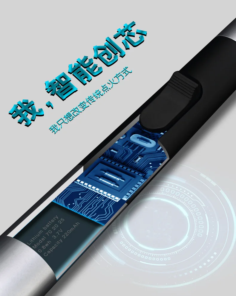 Металлический usb-поджигатель дуги для кухни, барбекю, Свеча для зажигания, пистолет с зажигателем, импульсная Электронная зажигалка, ветрозащитная, для улицы
