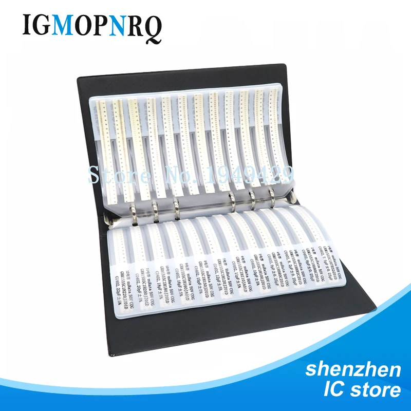1 книга 170 ценности* 50 шт. = 8500 шт. 0201 0402 0603 0805 1206 SMD резистор 1% 0R~ 10M книга с образцами комплект резисторов в ассортименте резисторы для поверхностного монтажа