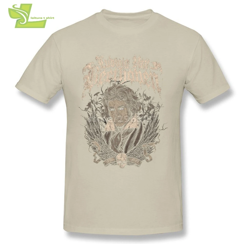 Death Metal Бетховен футболки Слим Фит с коротким рукавом высокое качество мужские