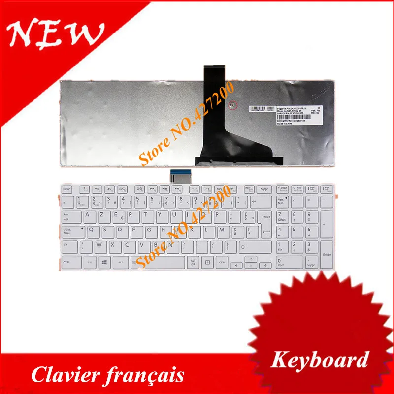 Французский клавиатура для Toshiba Satellite C850 C855D C850D C855 B6W 16W L850 L850D L855 L855D белый ноутбук FR