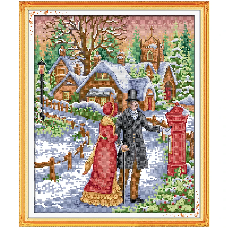 Набор для вышивки крестом Walk on the Snow Patterns 11CT 14CT оптовая продажа|cross stitch set|cross