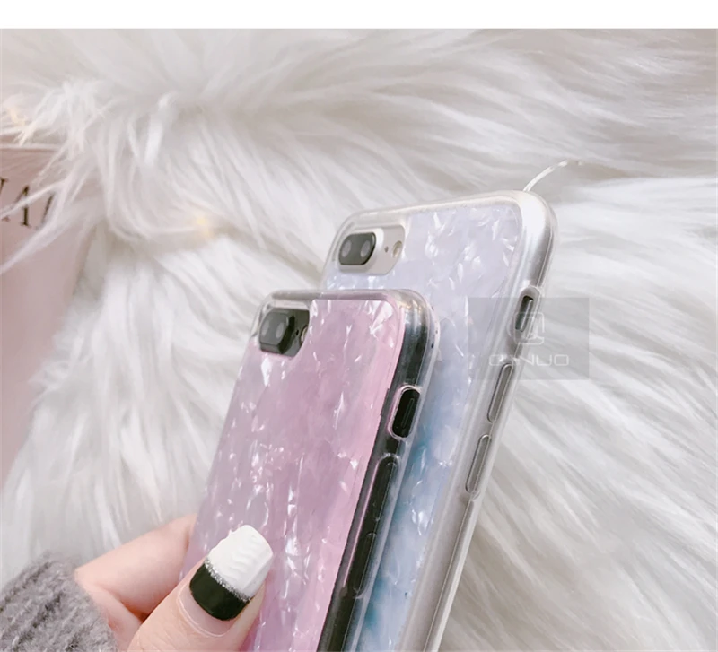 Роскошный цветной чехол QINUO для iphone 6 S 7 8 Plus с волной воды мягкий силиконовый X XS MAX