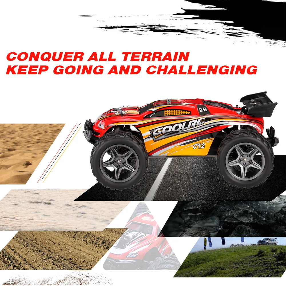 GoolRC C12 2 4 GHz 2WD 1:12 RC автомобиль 35 км/ч Матовый Электрический грузовик гоночный