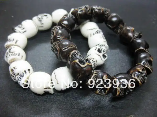2 шт. мужской готический браслет кость яка|bead charm bracelet|beaded heart braceletbracelet crystal beads |