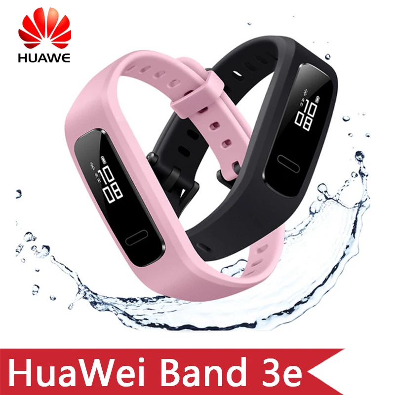 100% Оригинальный HuaWei Band 3e водонепроницаемый 50 метров умный спортивный браслет для