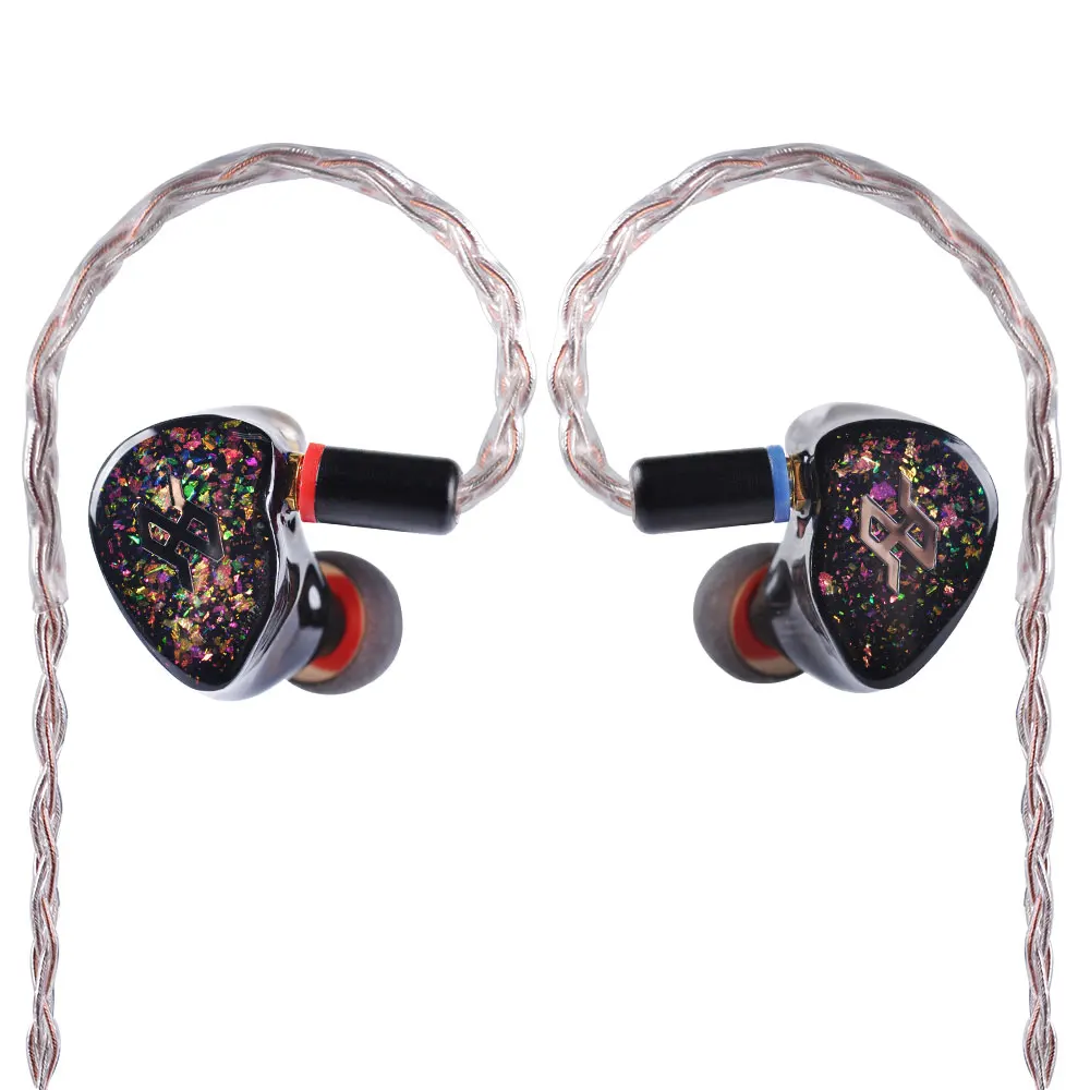 НОВЕЙШИЕ Наушники TENHZ AUDBOS T5 5BA в ухо, 5 сбалансированных арматурных Hi-Fi мониторов, наушники с обновленным кабелем MMCX P4 Z1 B1 - Цвет: Красный