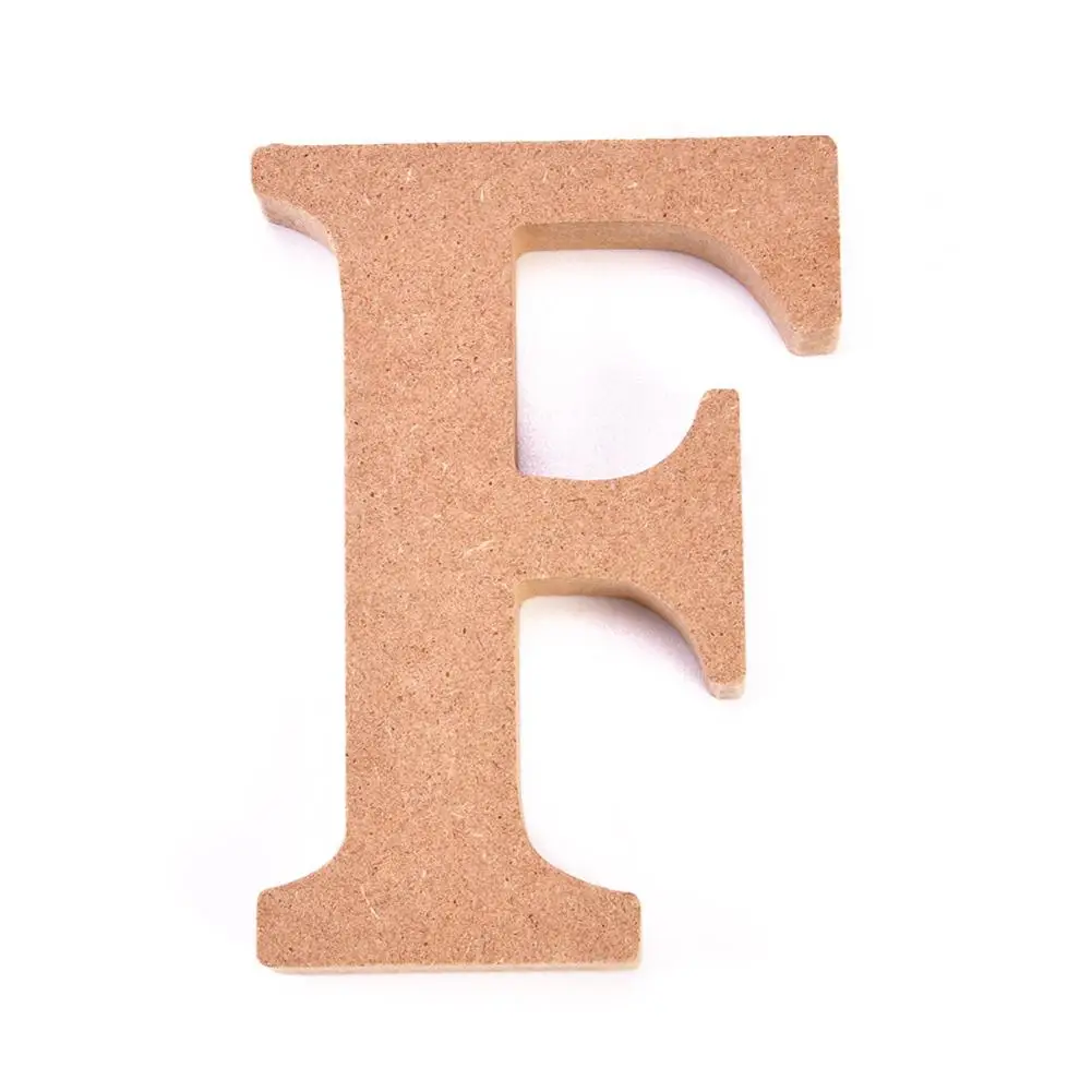 F DIY 26 больших A-Z Алфавит украшения деревянные поделки инновационные DIY буквы Украшения настольные орнаменты свадебное украшение Вечерние - Цвет: F