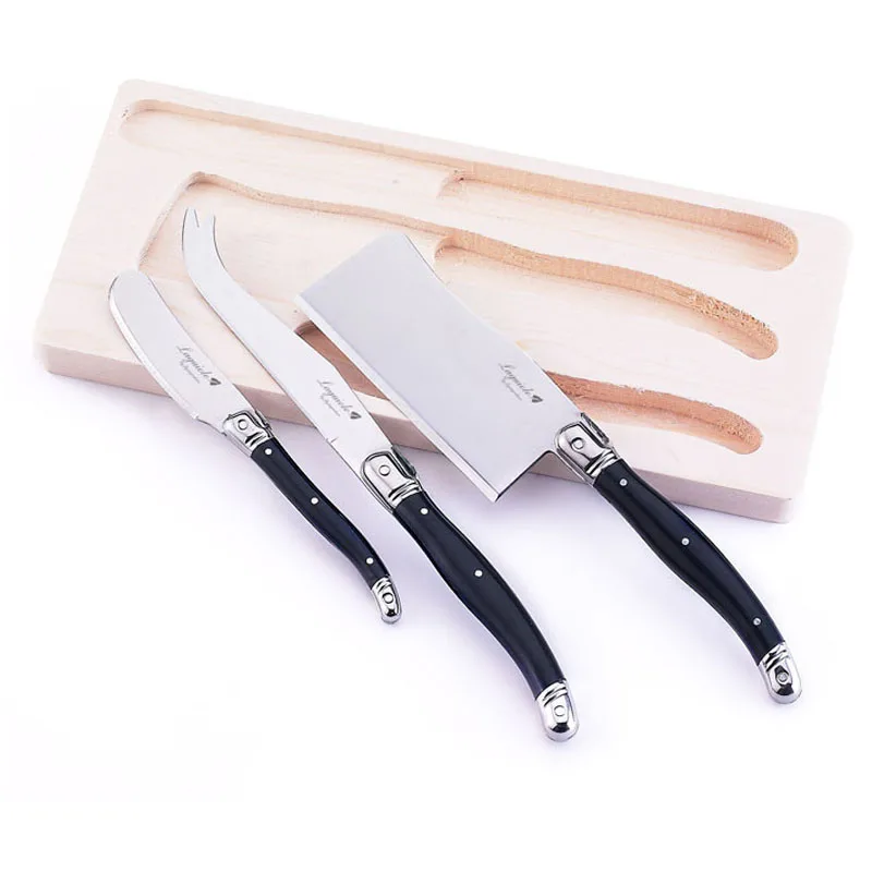 3 шт. набор кухонных ножей из нержавеющей стали|laguiole cheese knife set|cheese forklaguiole knives |