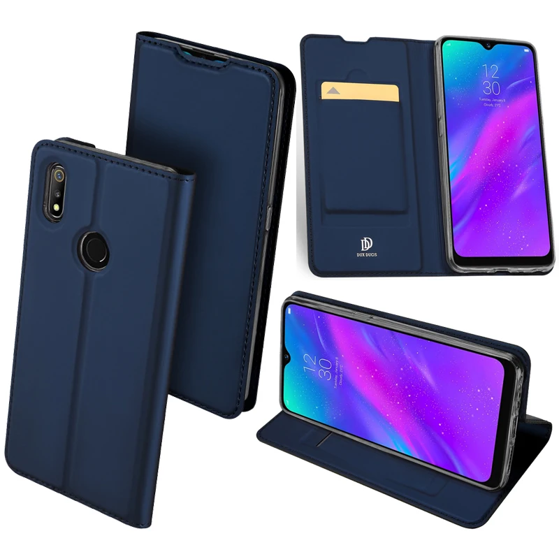 Оригинальный Dux Ducis кожаный чехол для Realme 3 Coque Realmi Pro Роскошный тонкий флип