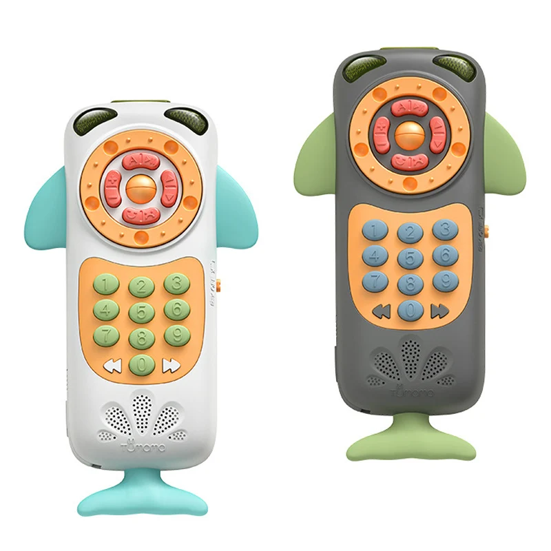 

1 Pcs Baby Cellphone Whale Shape Mobile Phone Kids Music Toys Early Educational Electric Phone Toy YH-17