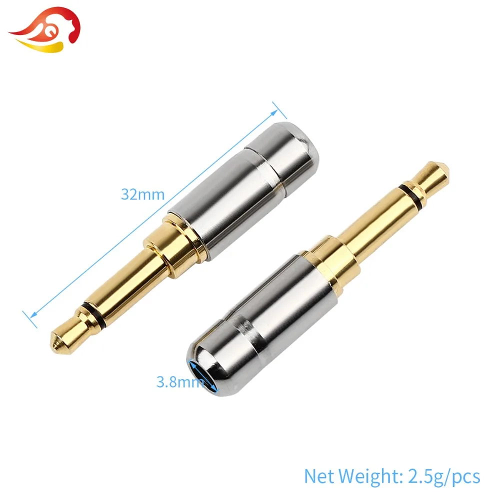 Qyfang 3,5 мм 1/8 ''стерео 2/3/4 полюса аудио Jack штекер наушников DIY Наушники Hi-Fi позолоченный Медь проволочного припоя Разъем