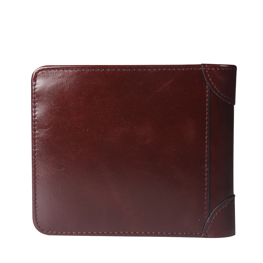 BISON DENIM мужской кошелек из натуральной кожи винтажные двойные мужские кошельки с