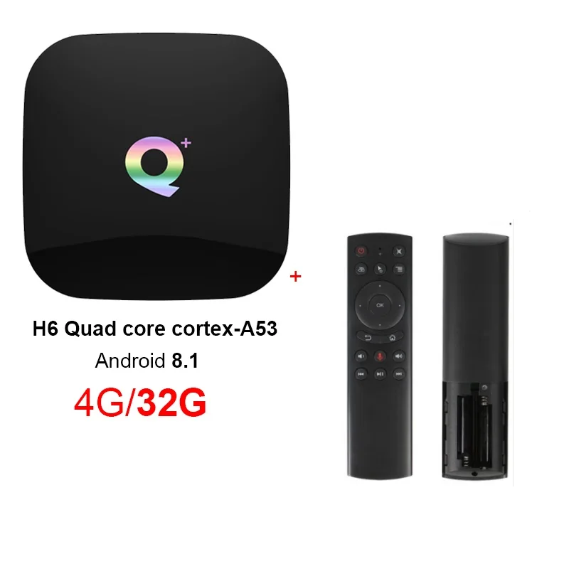 T95 Q Plus Smart tv Box Android 8,1 tv Box 4 ГБ ОЗУ 32 Гб 64 Гб ПЗУ 1080p 4K H.265 USB3.0 Netflix H6 PK s905x2 телеприставка pk T95Q - Цвет: 4G32G g20s