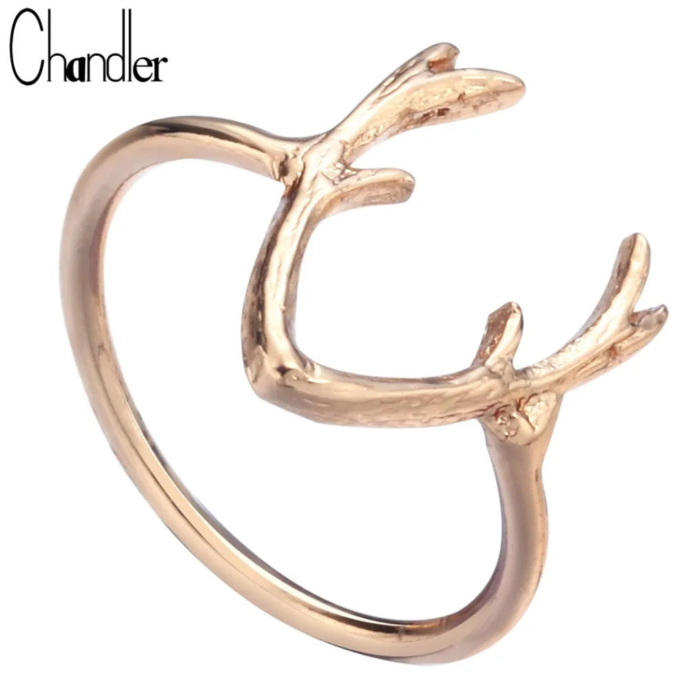 Винтажные обручальные кольца Chandler с изящным дизайном уникальные оленем