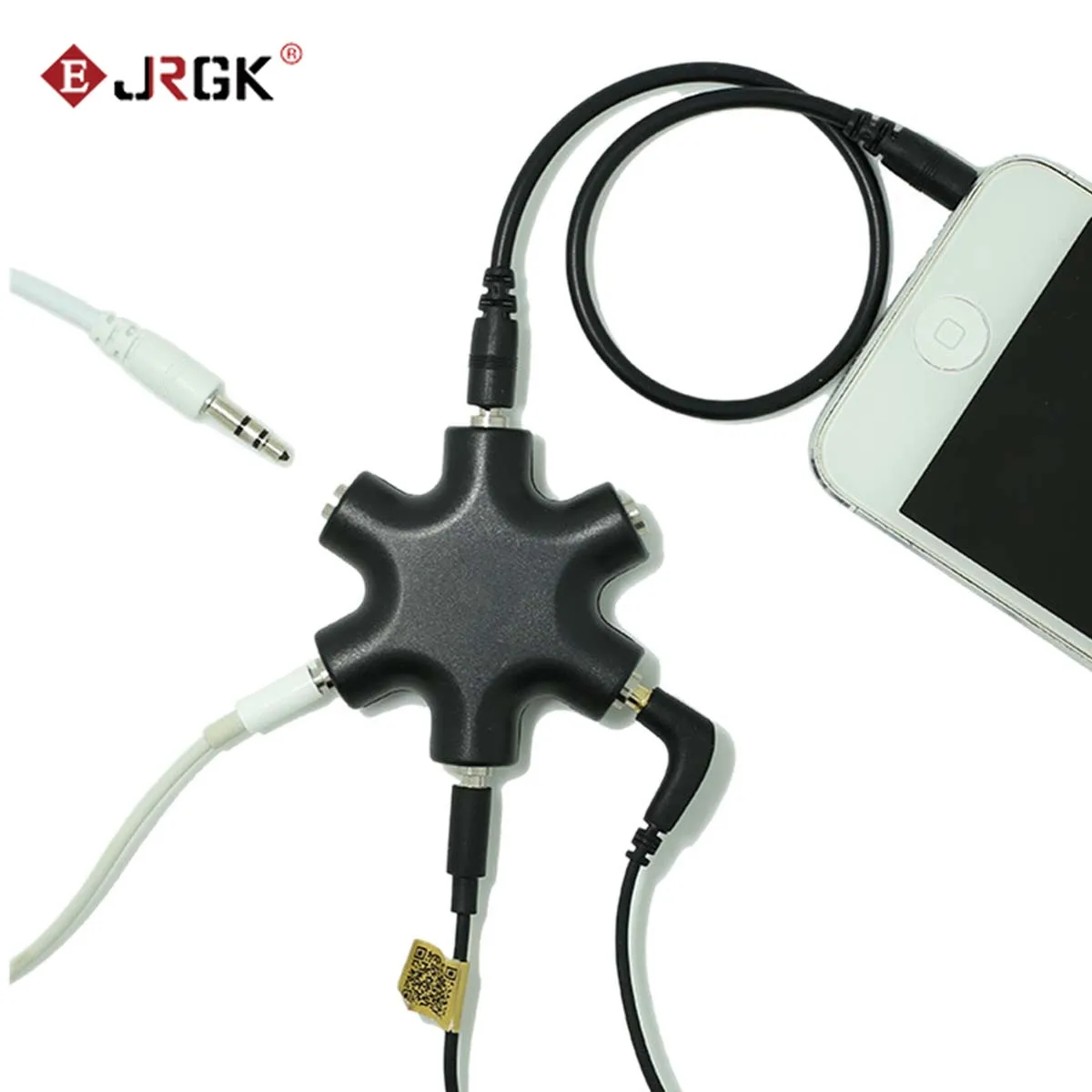 

JRGK 3,5 мм, 5 устройств, интерфейсы штекер-гнездо, кабели для наушников, аудиовыход, распределитель для гарнитуры