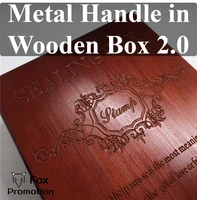 new customized stamp with metal handleretro sealing wax copper stamp in wood box with sealing wax league diy gift ancient