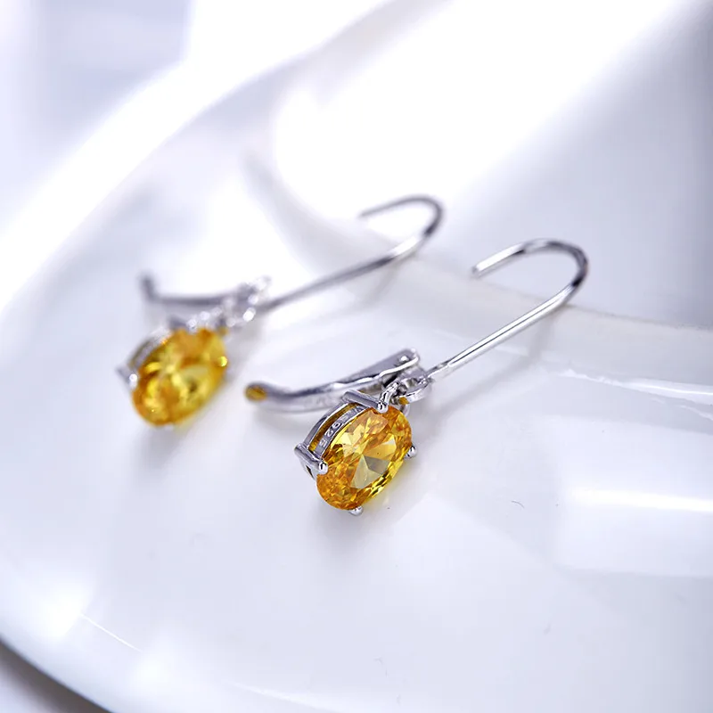 Новые 100% 925 пробы серебряные Длинные Серьги LOVE блестящие Прозрачные