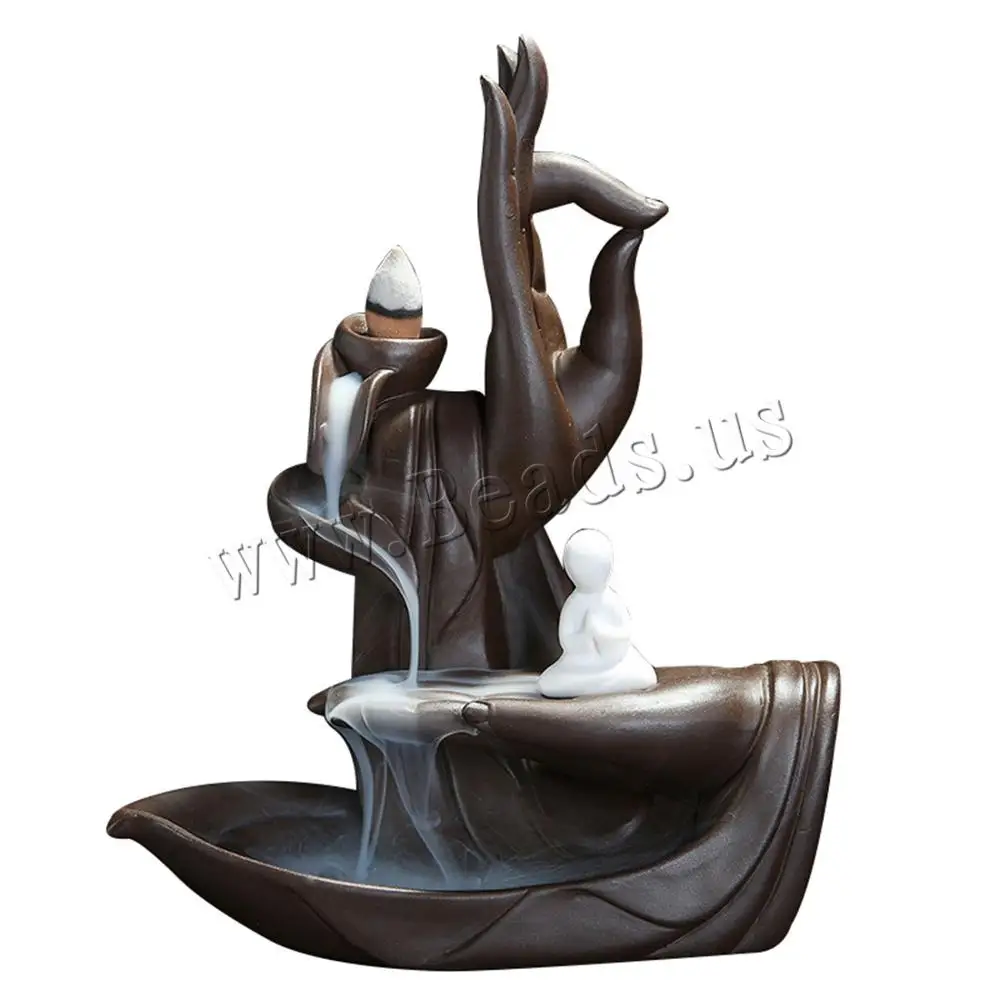 13 Достаточно запас обратного потока благовоний горелка Керамическая ароматерапия печь домашний офис Буда Декор Mount Road благовония Watherfall Кадило - Цвет: 13