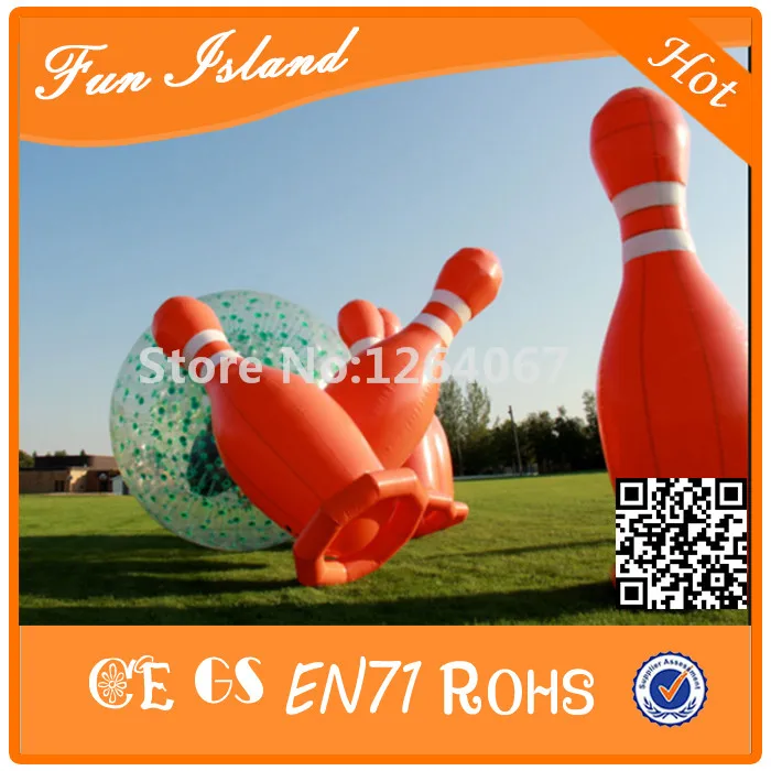 Бесплатная доставка Огромный надувной боулинг набор надувная спортивная игра