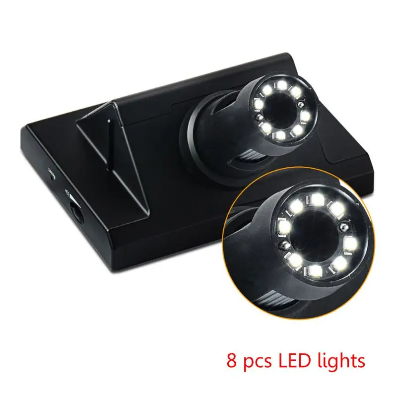 

1000X USB Electronic Microscope LCD Digital Video Microscope Camera 4.3 Inch HD OLED Endoscope Magnifier Camera + LED Lights