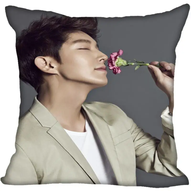 Корея Pop LEE JOON GI печать квадратные шелковые атласные наволочки 35x35 см 40x40 с одной
