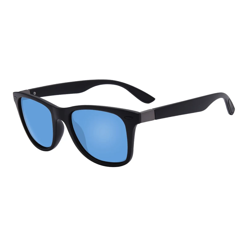 C5Blue Mirror WINLA, дизайн, классика, поляризационные солнцезащитные очки, мужские очки для вождения, квадратная оправа, заклёпки, солнцезащитные очки, UV400, очки WL8002 - Цвет линз: C5Blue Mirror