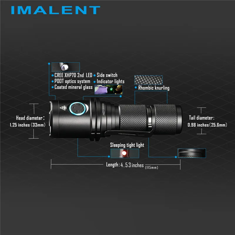 Imalent DM70, светодиодный фонарик, 4500 люмен, 306 метров, beamdistance, usb, перезаряжаемый, 21700, мощный фонарь, для походов, рыбы, для улицы