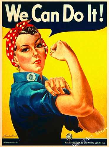 WW2 We Can Do It America CCCP Tank Холст Картина винтажные настенные крафт постеры покрытые