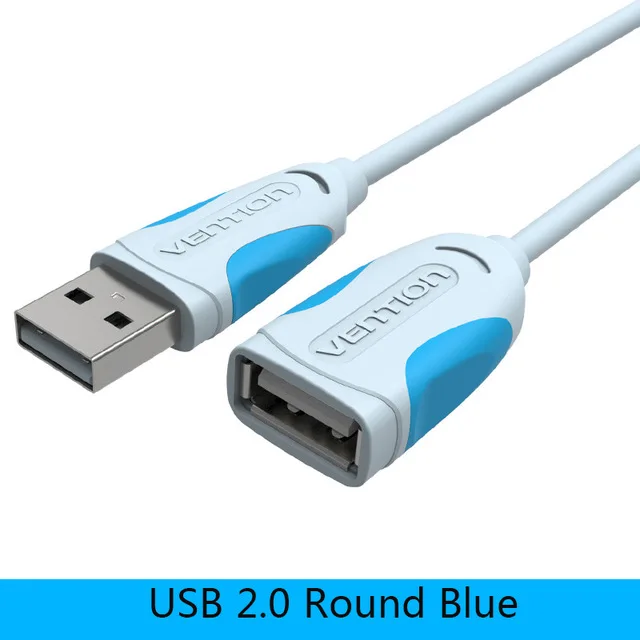 Кабель Vention USB 3,0, Суперскоростной USB кабель-удлинитель «Папа-мама», 0,5 м, 1 м, 1,5 м, 2 м, 3 м, USB кабель-удлинитель для передачи данных и синхронизации - Цвет: USB2.0 A05