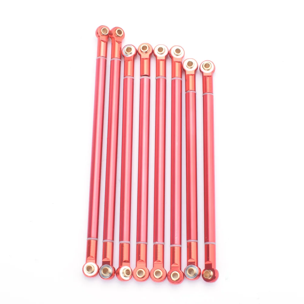 

8pcs 1/10 RC Aluminum Alloy Link Rod Pull Rod 313mm Wheelbase for Axial SCX10 RC Car Crawler