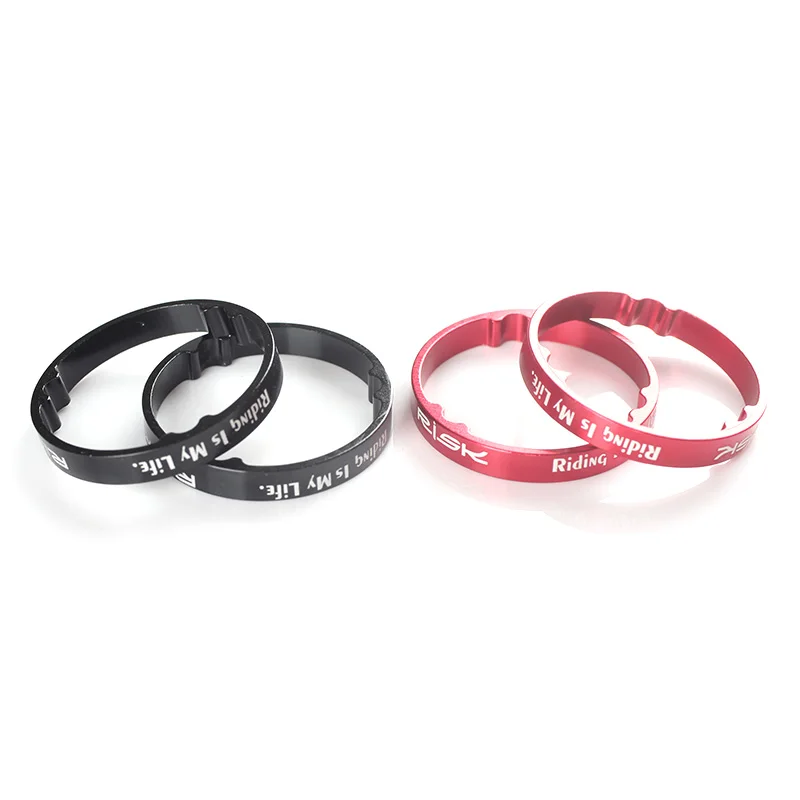 5mm red black 4 шт./компл. 5 мм легкий Алюминий велосипед гарнитура шайба горный велосипед передняя вилка шайба рулевая колонка велосипеда руль прокладки уплотнительное кольцо - Цвет: 5mm red black