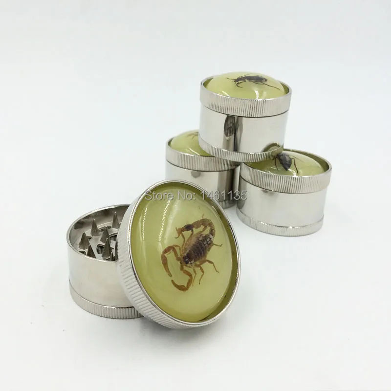 

2018 new arrival hot selling amber pattern 3 layers of aluminum Herbal Snuff Grinder Grinders Smoke Free shipping and wholesale