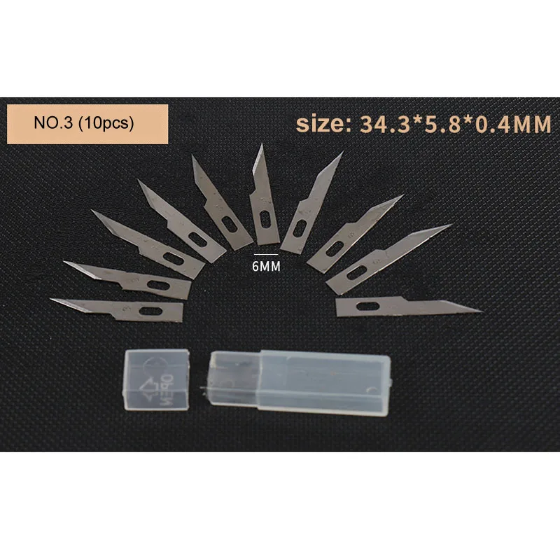 Высокое Качество Лезвия PCB ремонт металлический нож лезвие скальпель, режущий инструмент модель для гравировки Ремесло скульптура нож 10 шт - Цвет: 3
