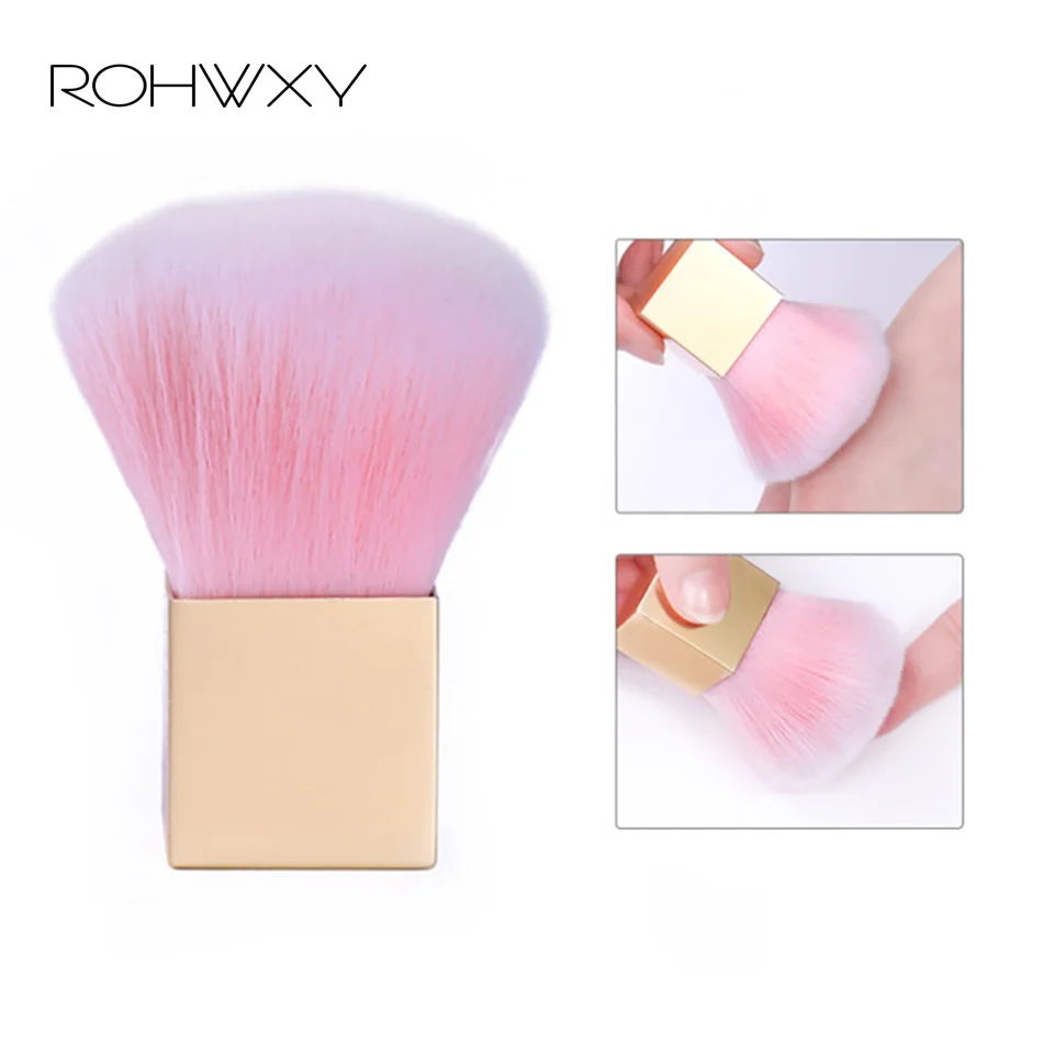 ROHWXY мягкая кисточка для маникюра кисти для макияжа УФ гель средство для снятия пудры ручка со стразами кисти для ногтей инструменты для маникюра